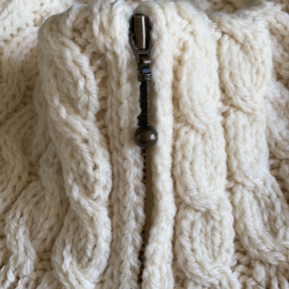 Kilronan Merino Wool Zip-Front Sweater Cardigan - Picture 3 of 11